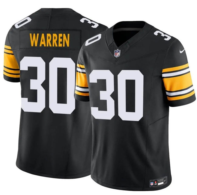 Jaylen Warren Pittsburgh Steelers black Vapor jersey