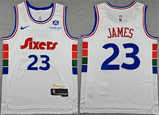 LeBron James Philadelphia 76ers white City Edition jersey