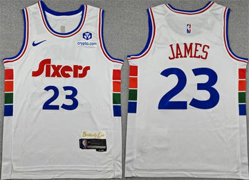 LeBron James Philadelphia 76ers white City Edition jersey