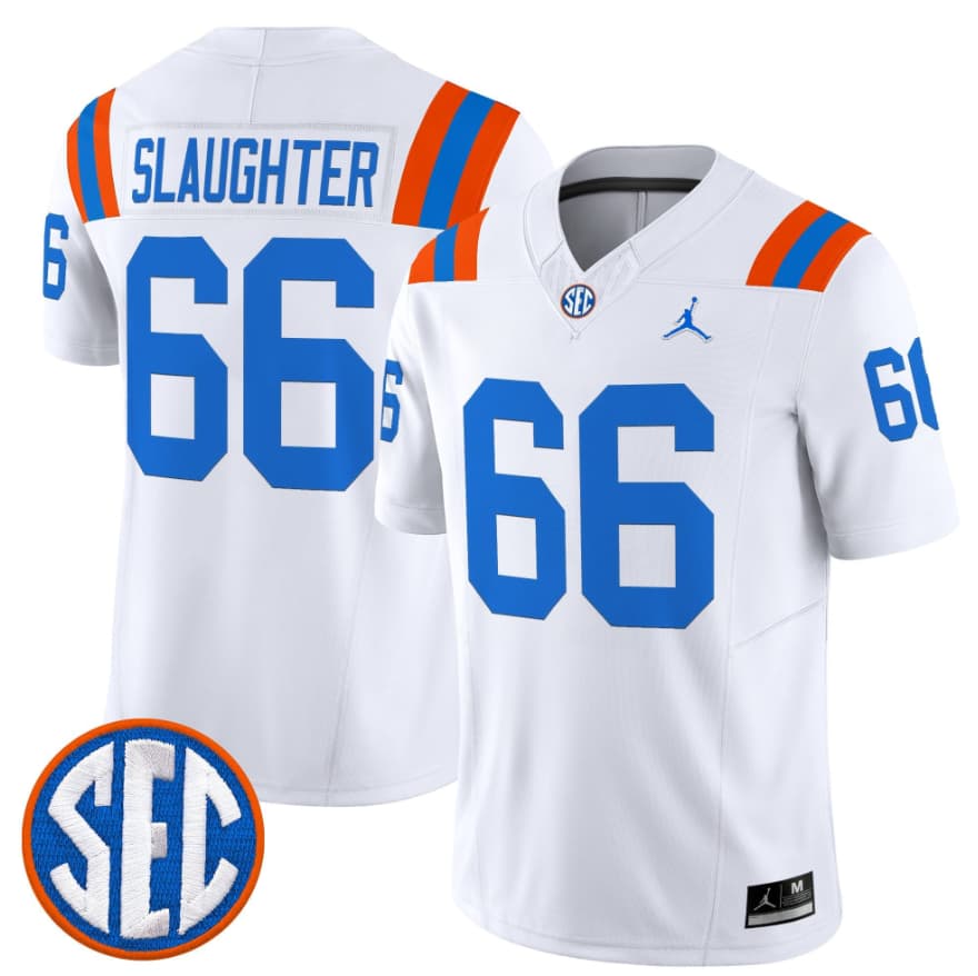 Jake Slaughter Florida Gators white Vapor jersey