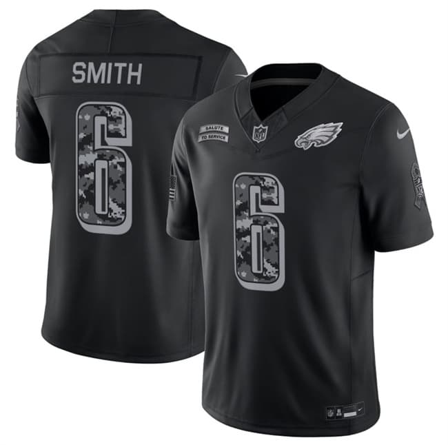 DeVonta Smith Philadelphia Eagles black Salute To Service jersey
