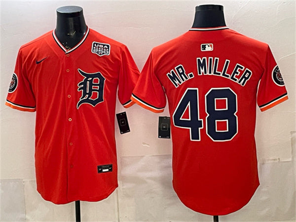 Mr. Miller Detroit Tigers orange Vapor jersey