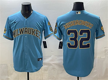 Jacob Misiorowski Milwaukee Brewers blue Home jersey