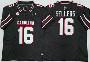 LaNorris Sellers South Carolina Gamecocks black jersey
