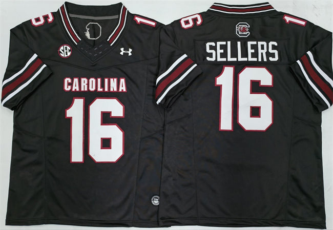 LaNorris Sellers South Carolina Gamecocks black jersey