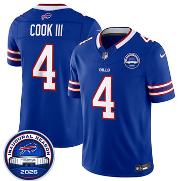 James Cook III Buffalo Bills blue jersey