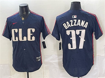 Travis Bazzana Cleveland Guardians navy City Connect jersey