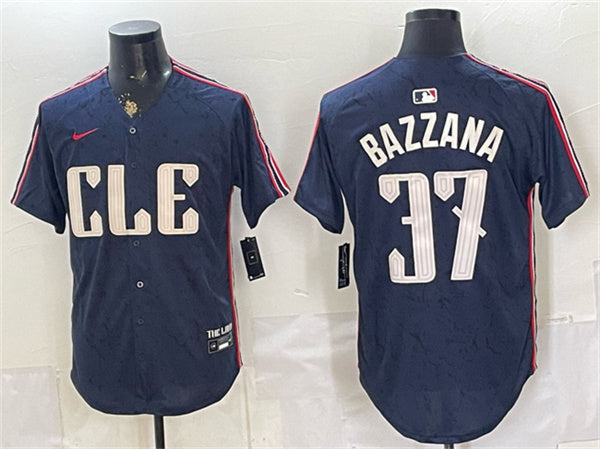 Travis Bazzana Cleveland Guardians navy City Connect jersey