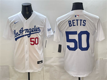 Mookie Betts Los Angeles Dodgers white Alternate jersey