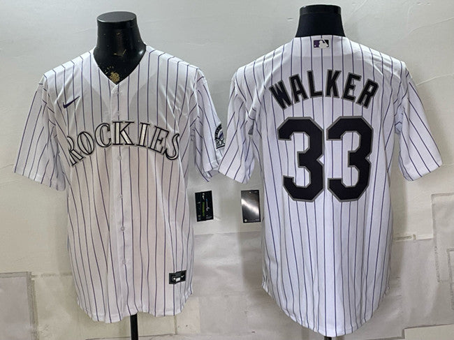 Larry Walker Colorado Rockies white Home jersey