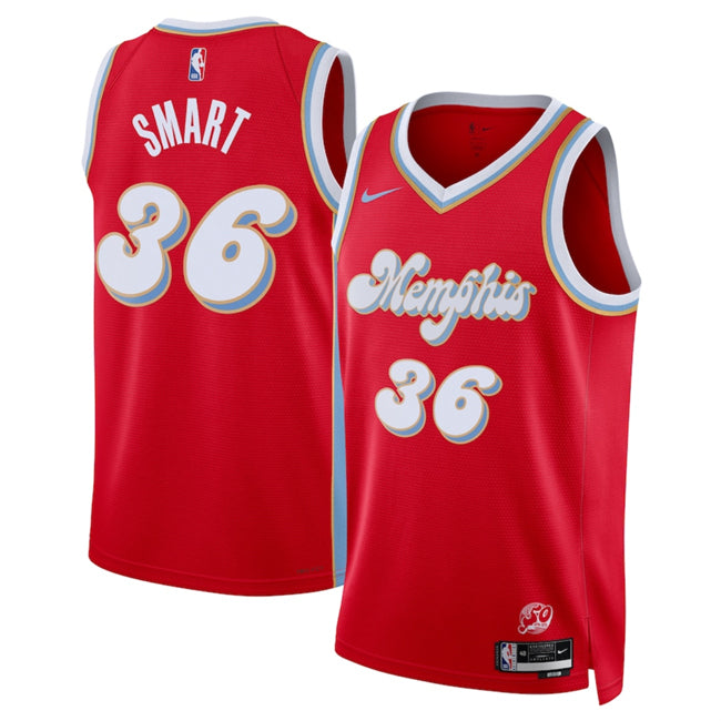 Marcus Smart Memphis Grizzlies red City Edition jersey