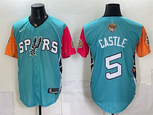 Stephon Castle San Antonio Spurs teal jersey