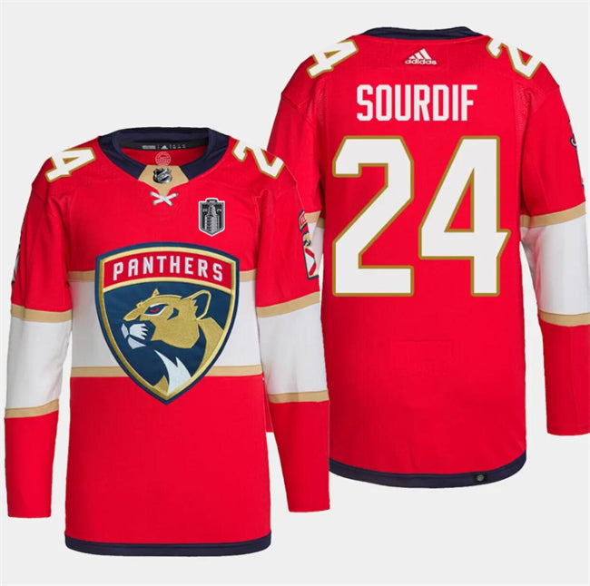 Justin Sourdif Florida Panthers red jersey