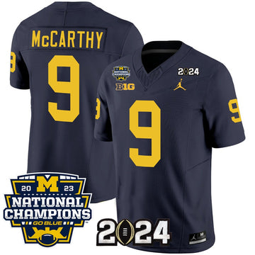 Custom Michigan Wolverines navy jersey