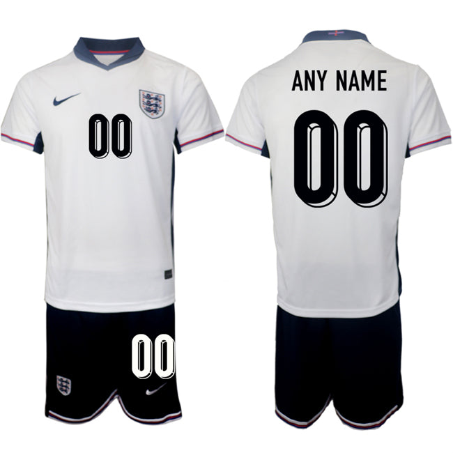 Custom England National Team white Home jersey