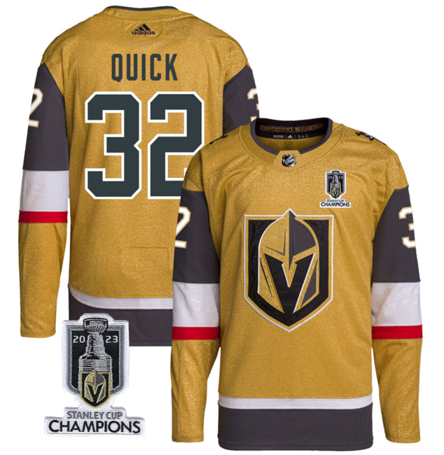 Jonathan Quick Vegas Golden Knights gold jersey