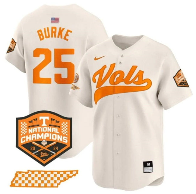 Blake Burke Tennessee Volunteers cream Vapor jersey