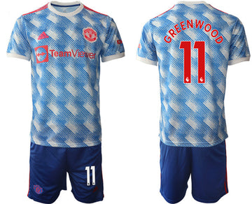 Mason Greenwood Manchester United blue Away jersey