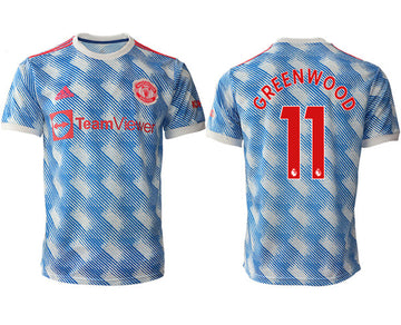 Mason Greenwood Manchester United blue Away jersey