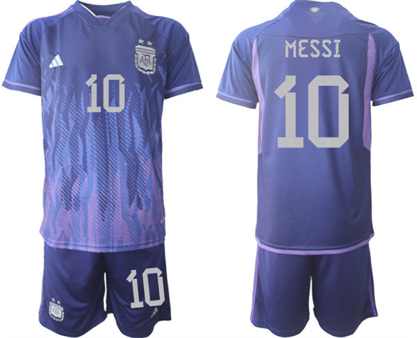 Messi Argentina National Team purple Away jersey