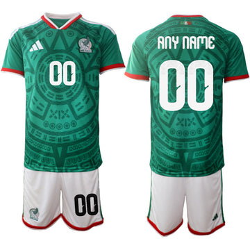 Custom Mexico National Team green Home jersey