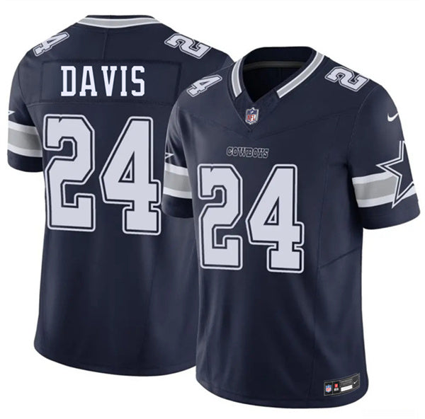 Malik Davis Dallas Cowboys navy Vapor jersey