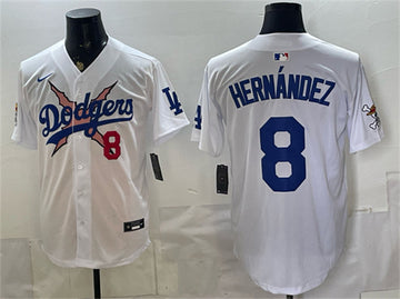 Enrique Hernández Los Angeles Dodgers white Vapor jersey