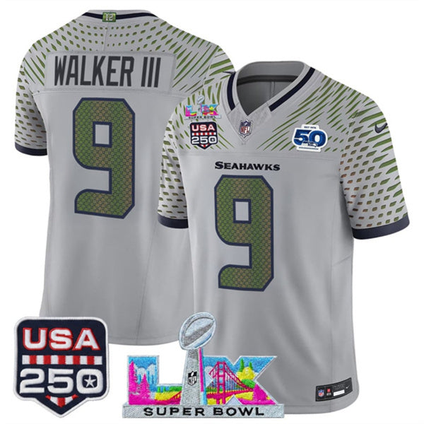 Kenneth Walker III Seattle Seahawks gray Vapor jersey
