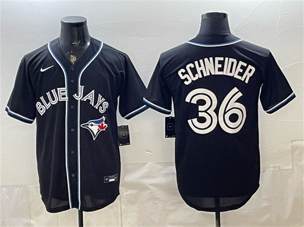 Davis Schneider Toronto Blue Jays black Fashion jersey
