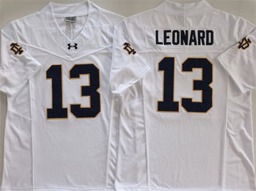 Riley Leonard Notre Dame Fighting Irish white Limited jersey