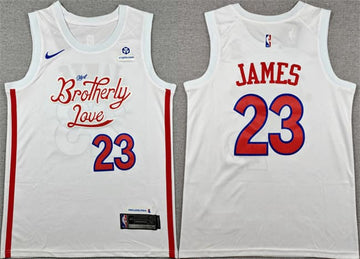 LeBron James Philadelphia 76ers white City Edition jersey