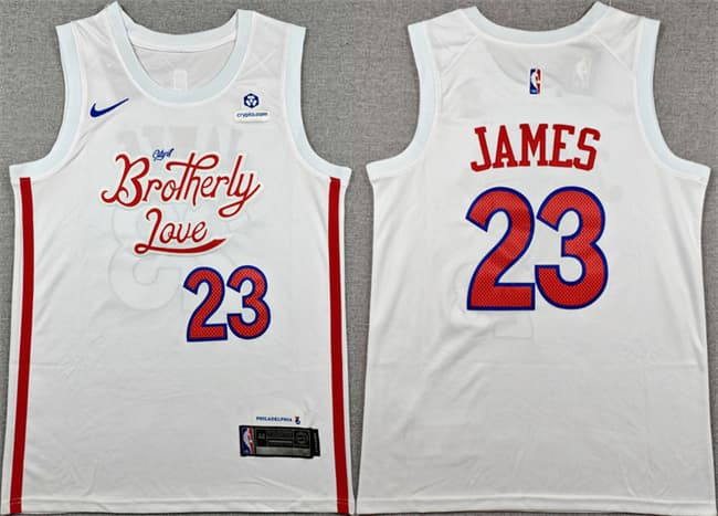 LeBron James Philadelphia 76ers white City Edition jersey