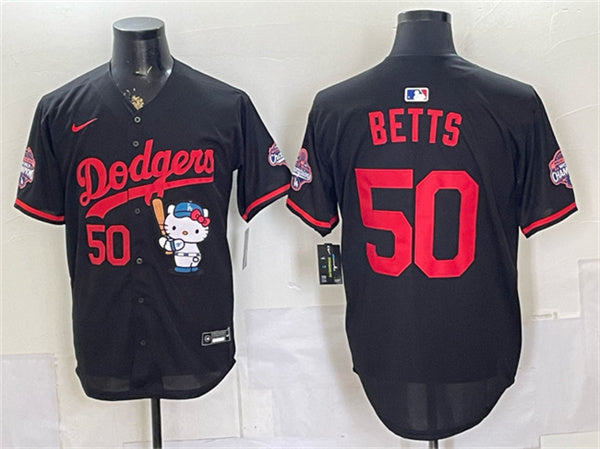 Mookie Betts Los Angeles Dodgers black jersey