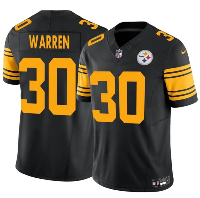 Jaylen Warren Pittsburgh Steelers black Color Rush jersey