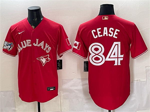 Dylan Cease Toronto Blue Jays red jersey