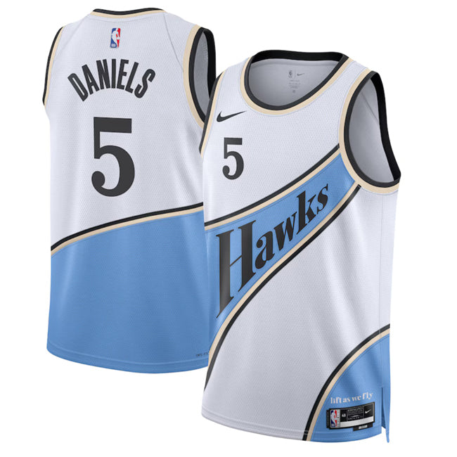 Dyson Daniels Atlanta Hawks white City Edition jersey