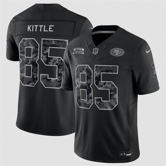George Kittle San Francisco 49ers black Salute To Service jersey