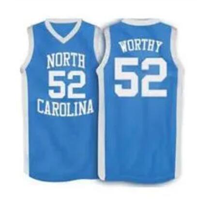 James Worthy North Carolina Tar Heels blue Throwback jersey