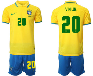 Vini Jr Brazil National Team yellow Home jersey