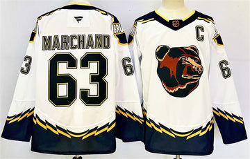 Brad Marchand Boston Bruins white Reverse Retro jersey