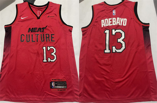 Bam Adebayo Miami Heat red City Edition jersey
