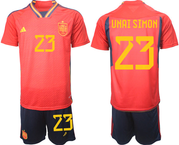 Unai Simón Spain National Team red Home jersey