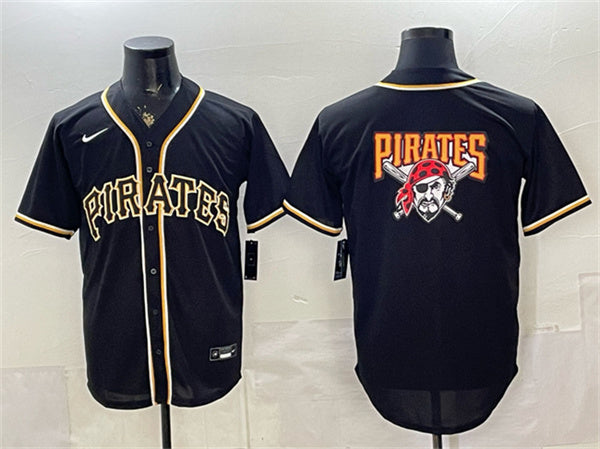 Team Big Logo Pittsburgh Pirates black Fashion jersey