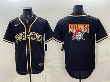 Team Big Logo Pittsburgh Pirates black Fashion jersey