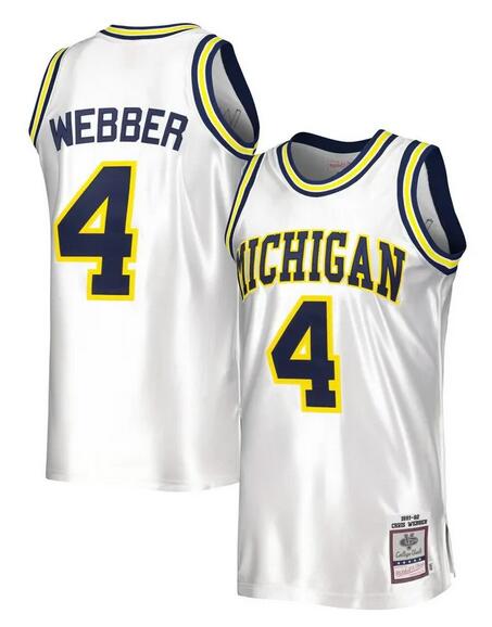 Chris Webber Michigan Wolverines white jersey