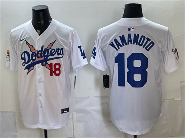 Yoshinobu Yamamoto Los Angeles Dodgers white Vapor jersey