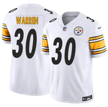 Jaylen Warren Pittsburgh Steelers white Vapor jersey