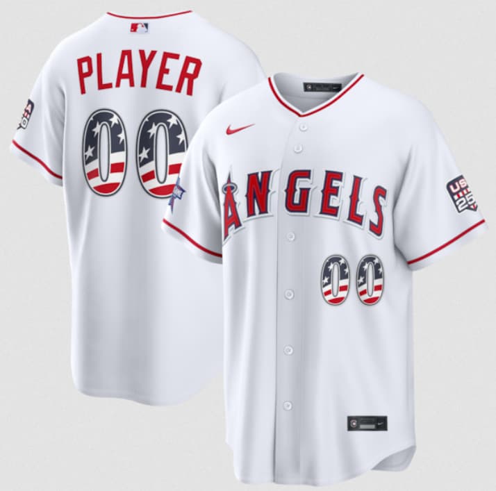 Custom Los Angeles Angels white All-Star jersey