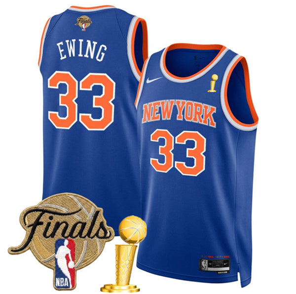 Patrick Ewing New York Knicks blue jersey