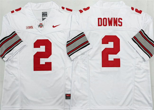 Caleb Downs Ohio State Buckeyes white Limited jersey